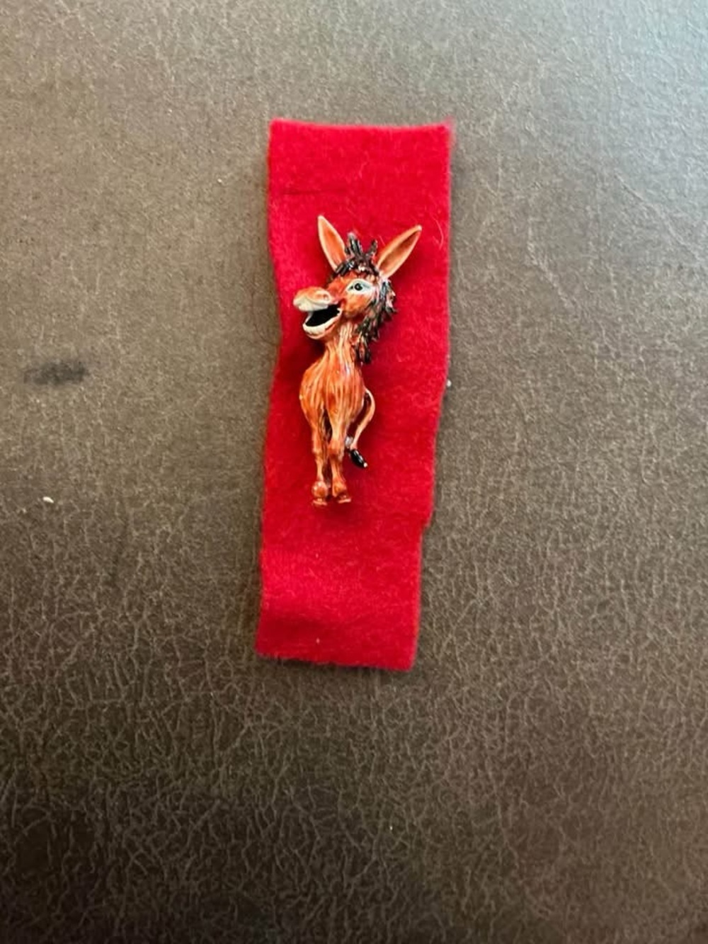 Vintage Mid-Century Whimsical Donkey Enamel Brooch $12